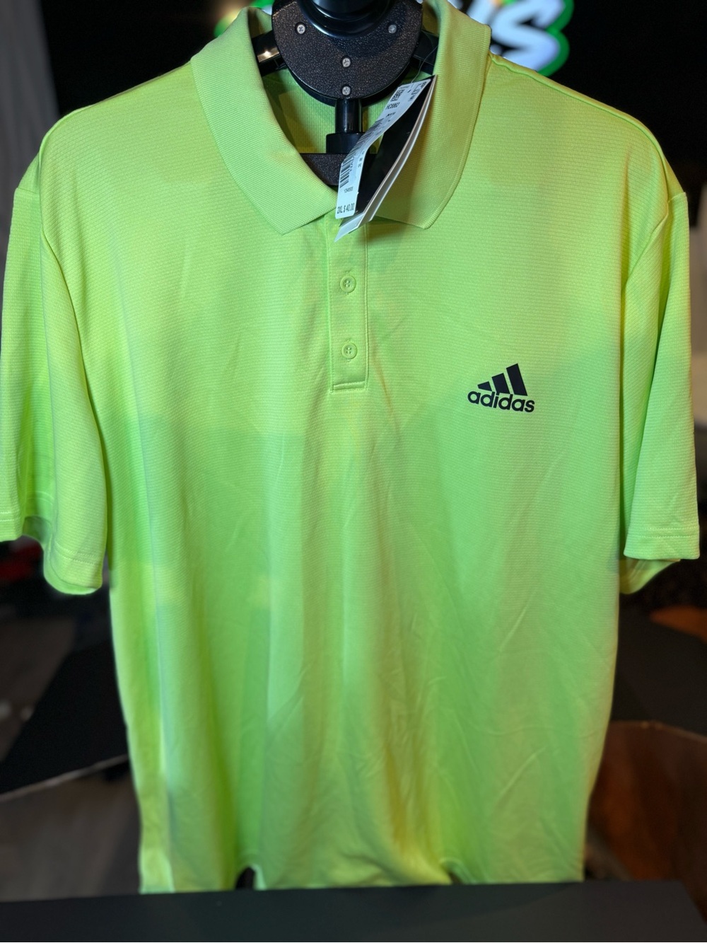 Adidas Men’s Neon Green Golf Polo Shirt size XXL